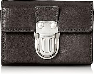 [パトリック ステファン] 財布 三つ折り財布 cartable 差し込み金具 羊革 174AWA10 メンズ ブラックxシルバーメタル