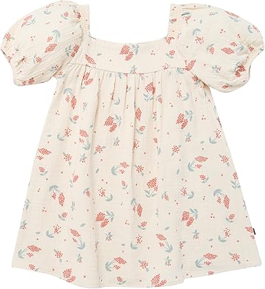 Modern Moments by Gerber Baby Girls' Dress with Puff Sleeves