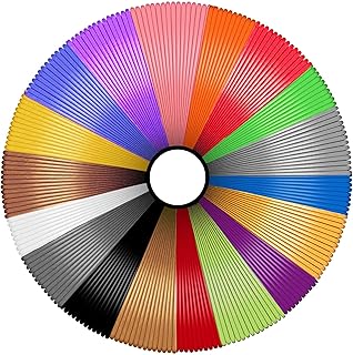 INDIKONB 18 Colors 3D Pen Filament Wire Refills 1.75 mm PLA Pack | Includes 12 x 5 m Opaque Colours and 6 x 3 m Metallic 3... Price In India
