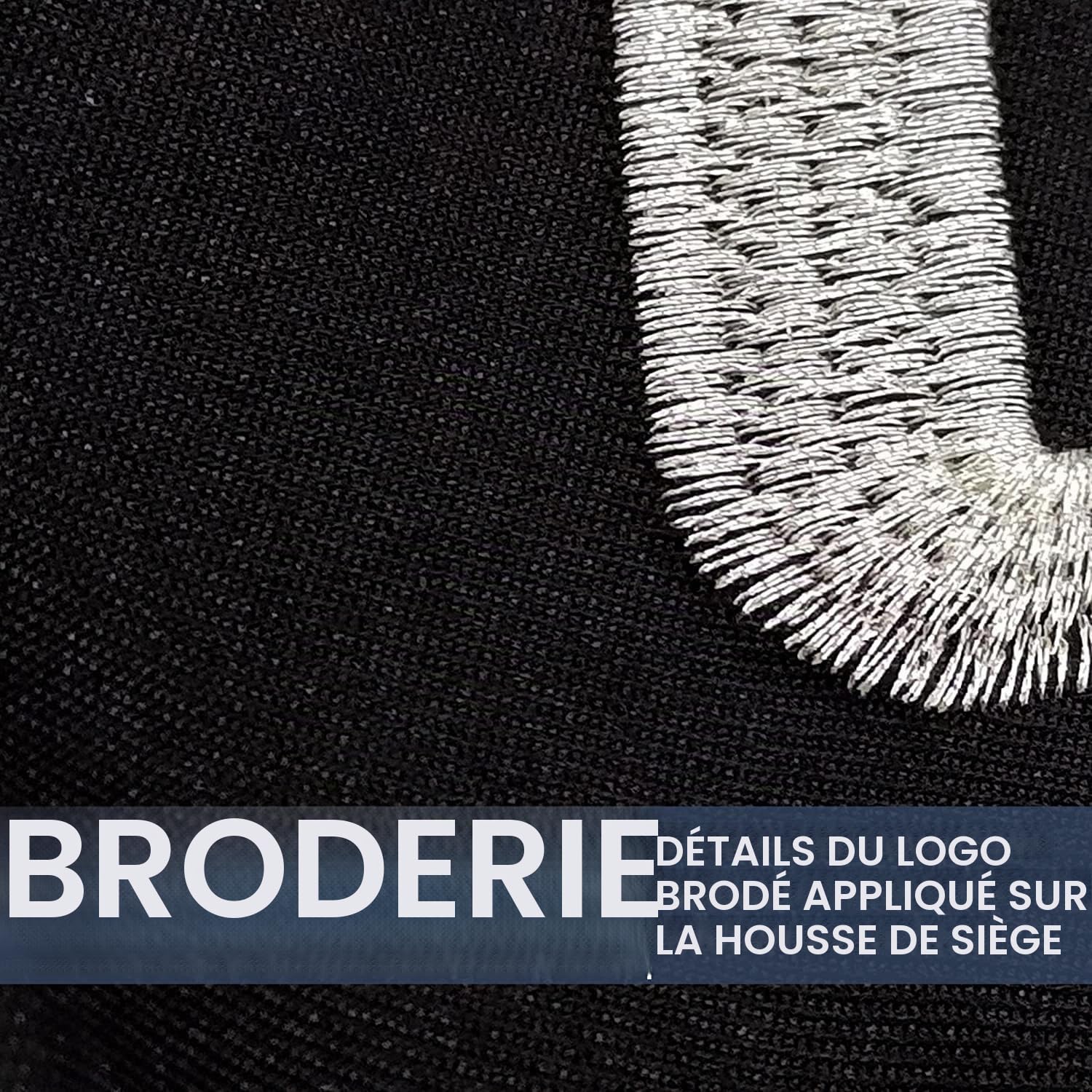 Rebeca Shop® Housses de sièges de voiture compatibles 207 | Fabriqué en Italie | Ensemble de housses de siège avant et arrière | Logo brodé | Compatible avec airbag | Intérieur (Noir/Rouge)