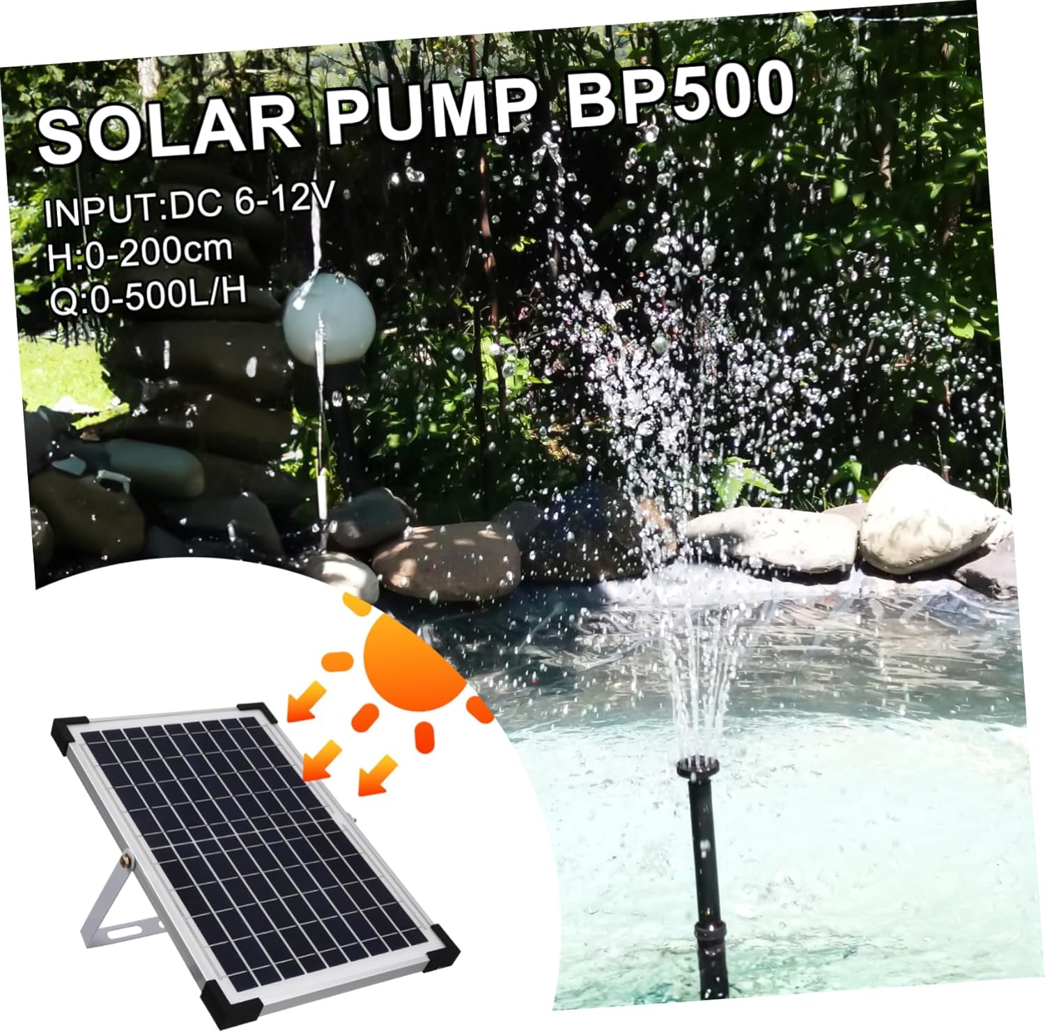 Toyvian 10W Solar Water Pump Solar Powered Fountain for Outdoor Use Versatile Garden and Fountain with Easy Operation Calming Ambiance and Lightweight Design
