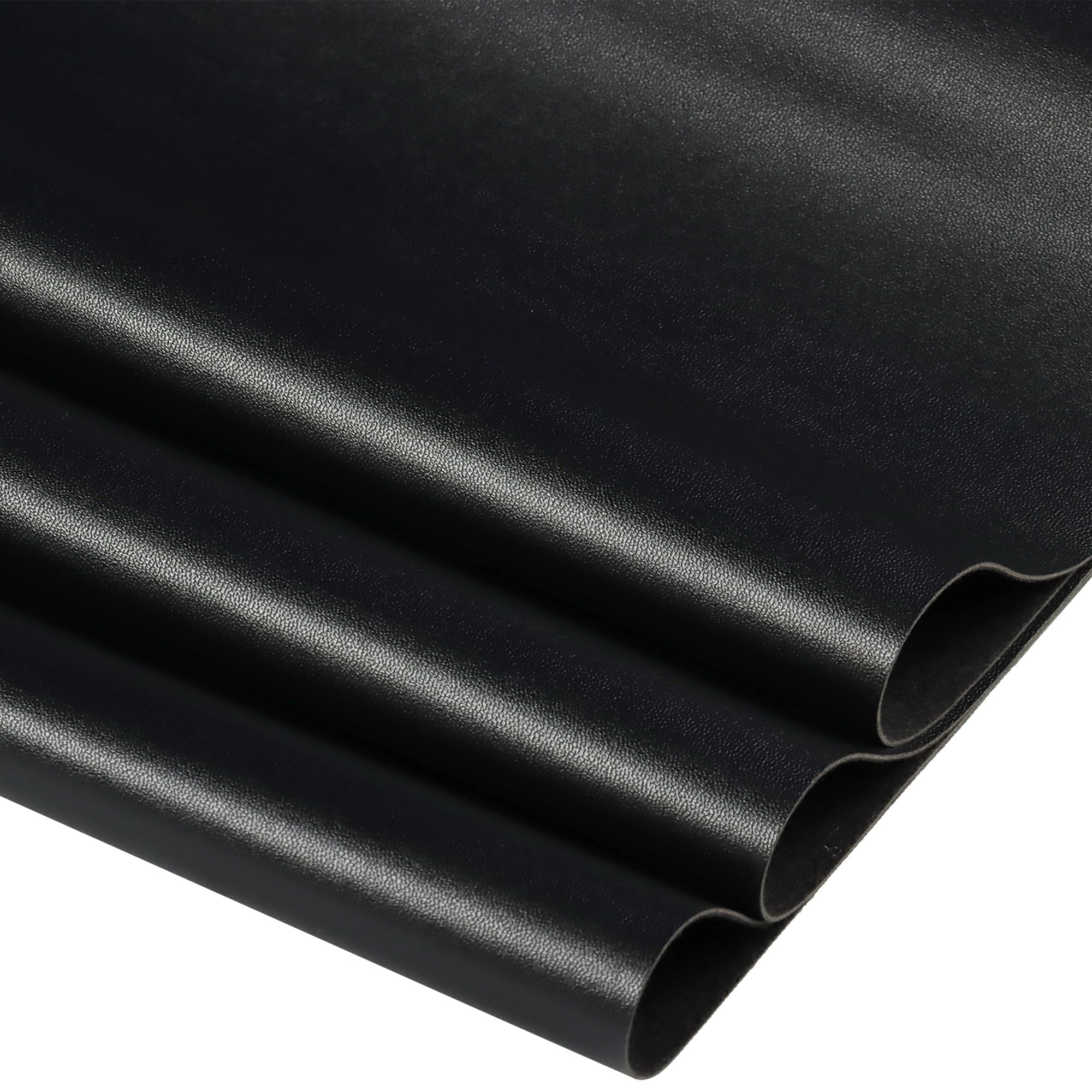 Ramya Smooth Solid Color Black Faux Leather Sheets 1Rolls 12