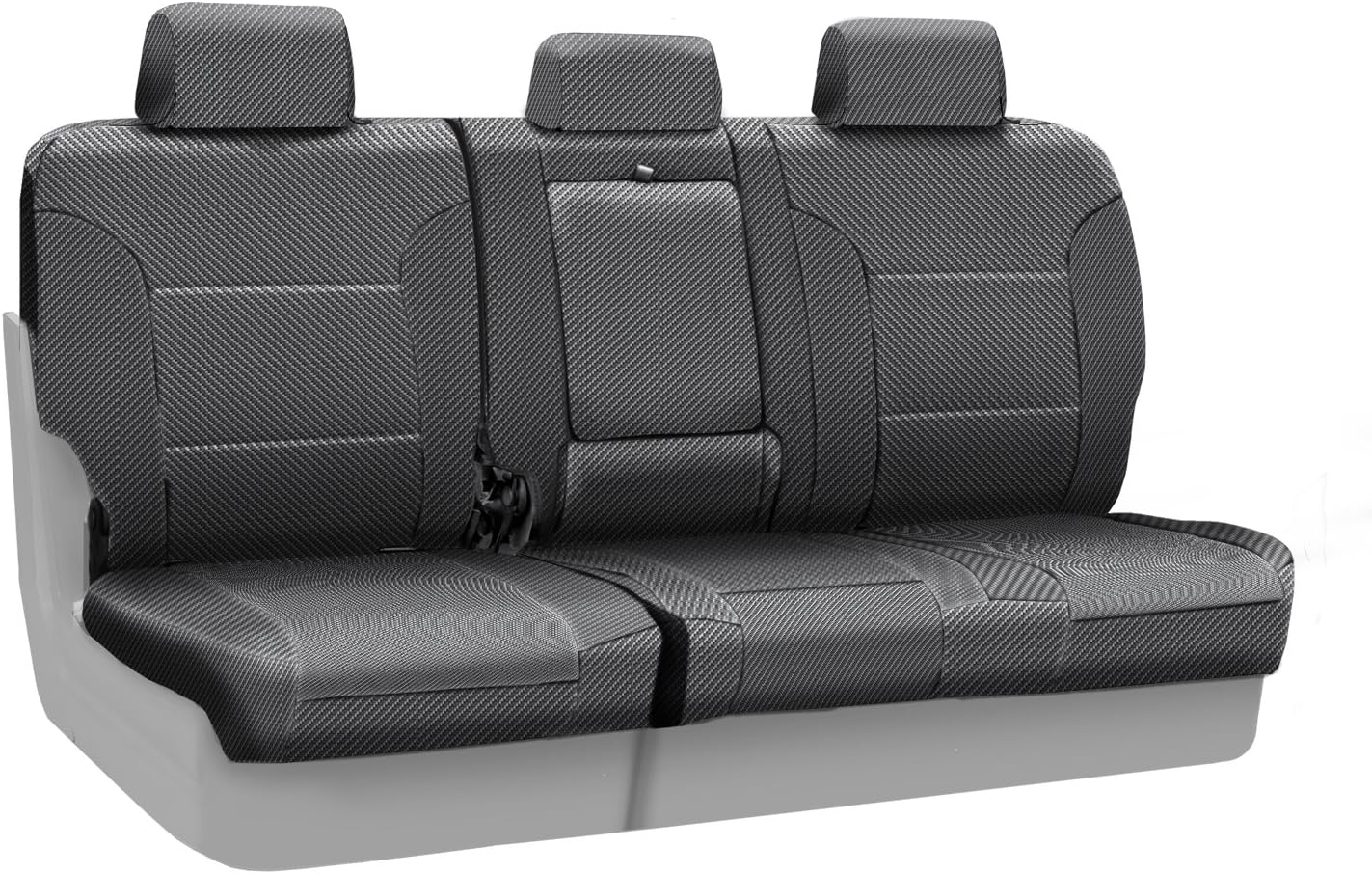 Coverking Rear 60/40 Bench Custom Fit Seat Cover for Select Ford Escape Models - Neosupreme (Carbon Fiber)
