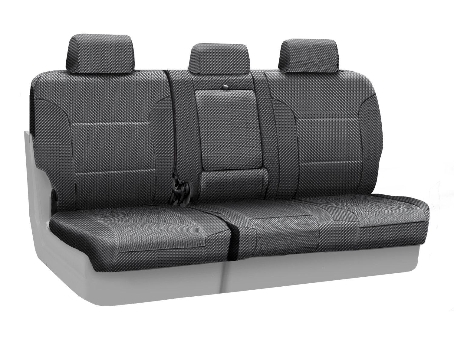 Coverking Rear 60/40 Bench Custom Fit Seat Cover for Select Ford Escape Models - Neosupreme (Carbon Fiber)