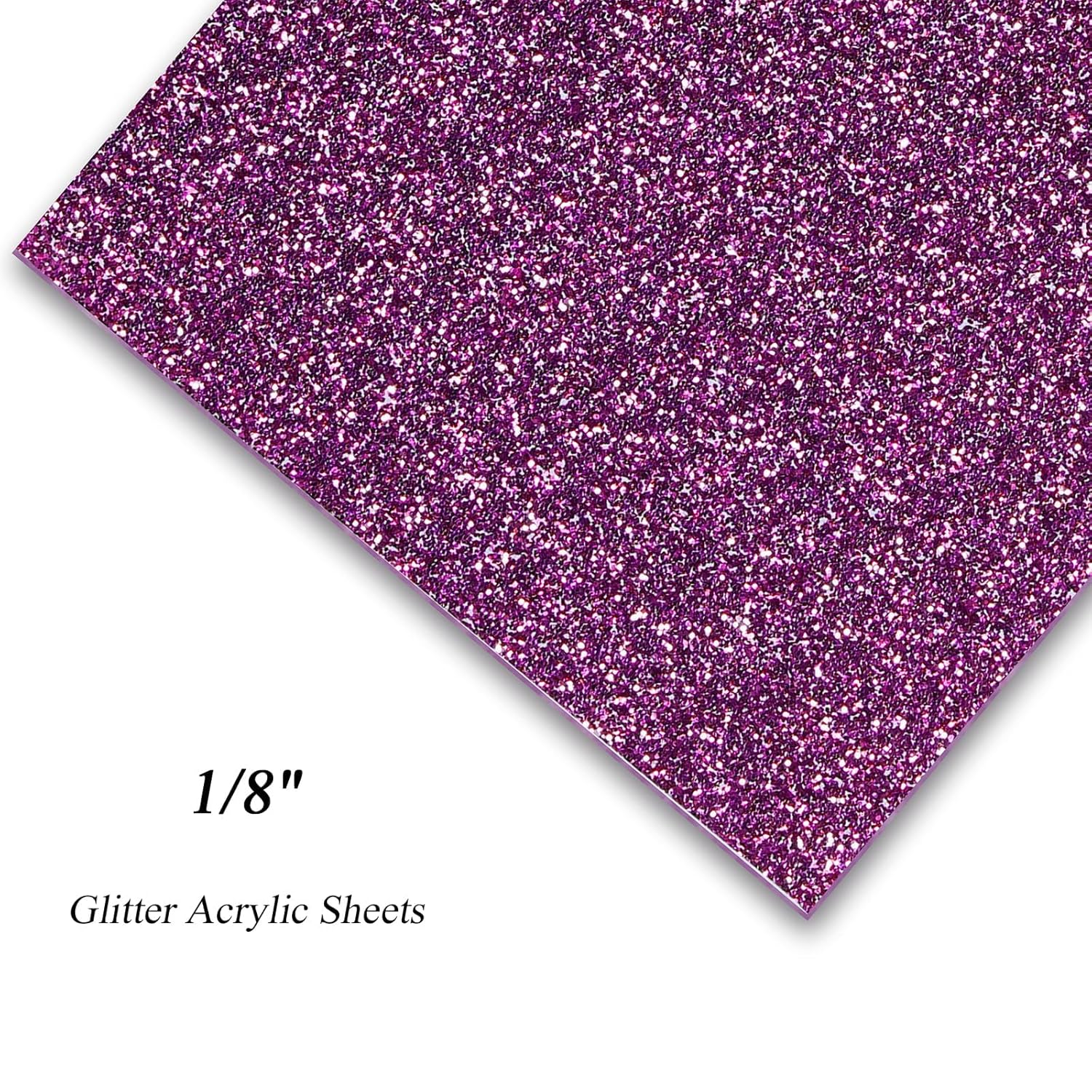 Acrylic Sheets Both-Side Glitter Acrylic Sheets 1/8 Thick for Laser Cutting Engraving Plexiglass Sheets for Art Design Crafting DIY Home Decore Festival Ornaments (6, Multi Sets, 8 * 8)