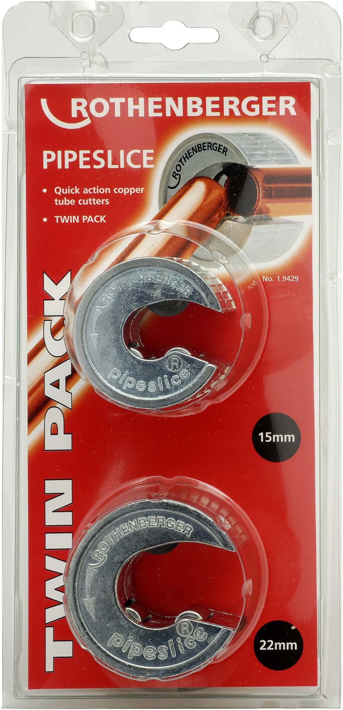 Rothenberger 19429 Dual 15/22 Pipeslice Pack