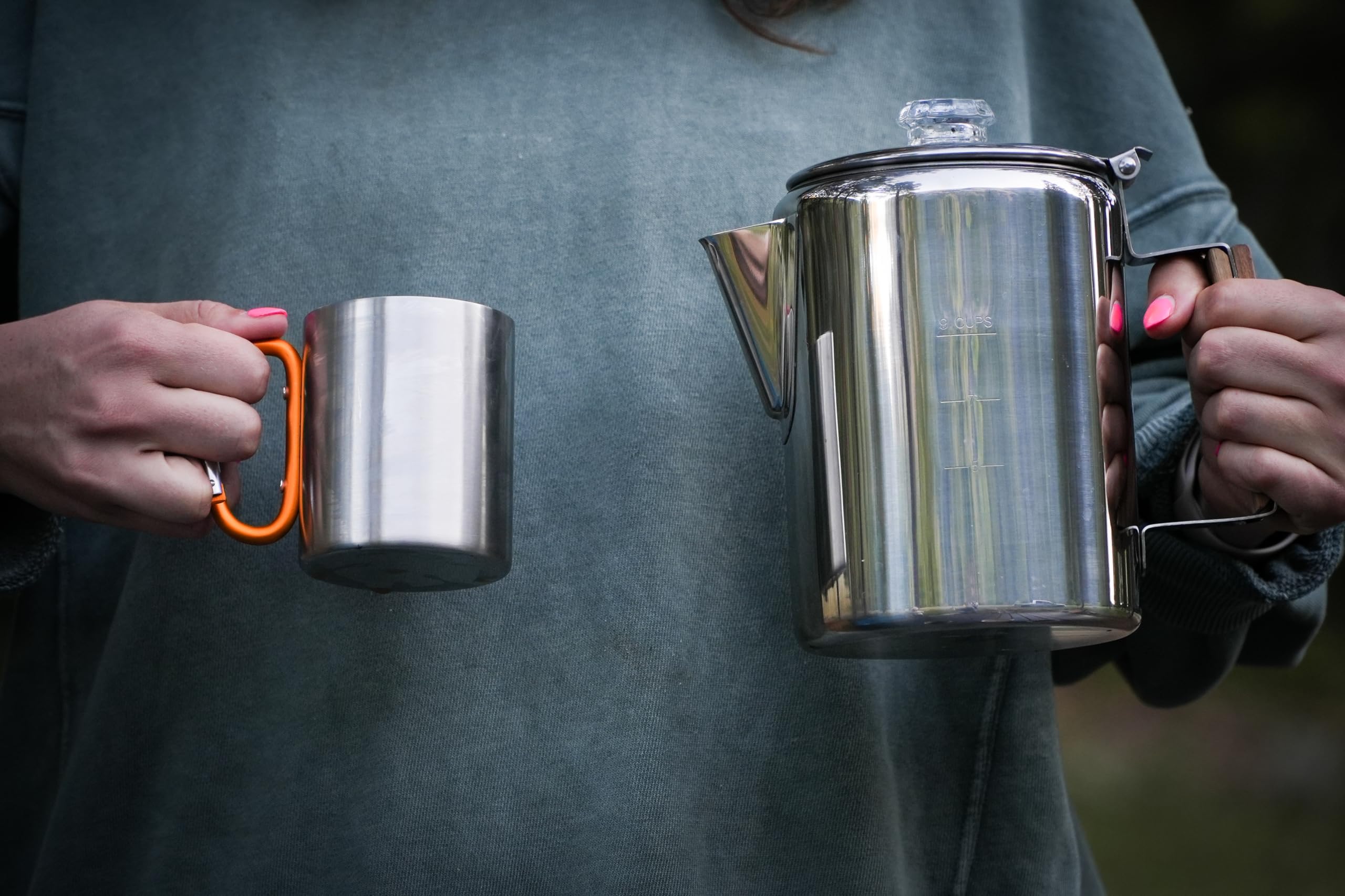 Amazon.com: Alpine Mountain Gear 9-Cup Coffee Percolator Set with