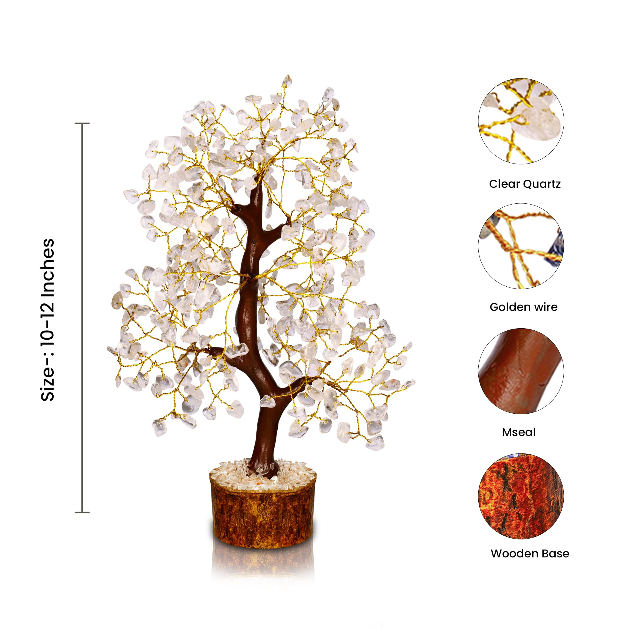 YATHABI Clear Quartz Crystal, Healing Crystal Tree, Stones and Crystals, Quartz Crystal, Spiritual Gifts for Women - Image 2