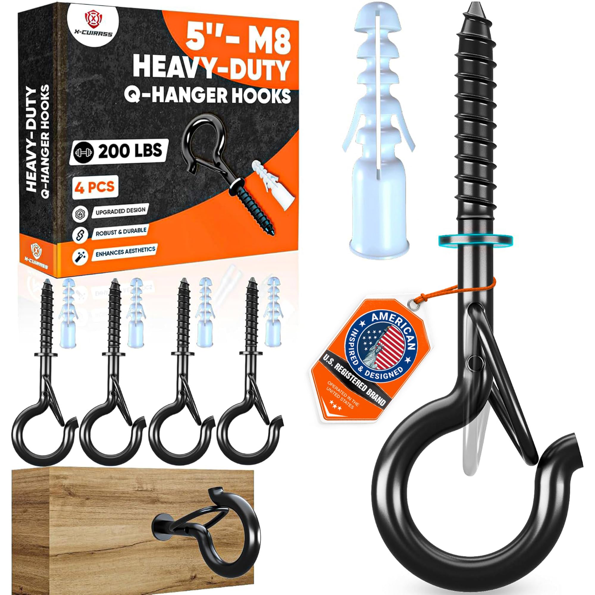 Heavy-Duty Q-Hanger Hooks - 200LBS Capacity -1