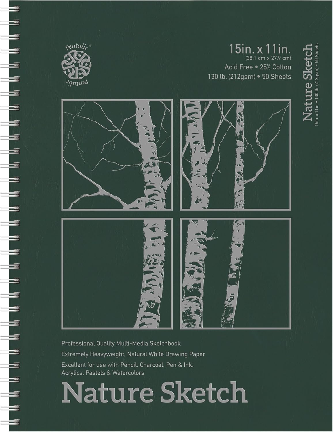 Pentalic Nature Sketch Pad, 15-Inch by 11-Inch