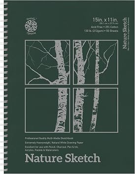 Pentalic Nature Sketch Pad, 15-Inch by 11-Inch