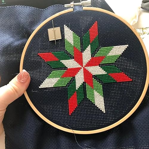 Vista 11 de Similane 6 piezas de tela Aida 14 unidades de tela de punto de cruz, blanco, 12 x 18 pulgadas