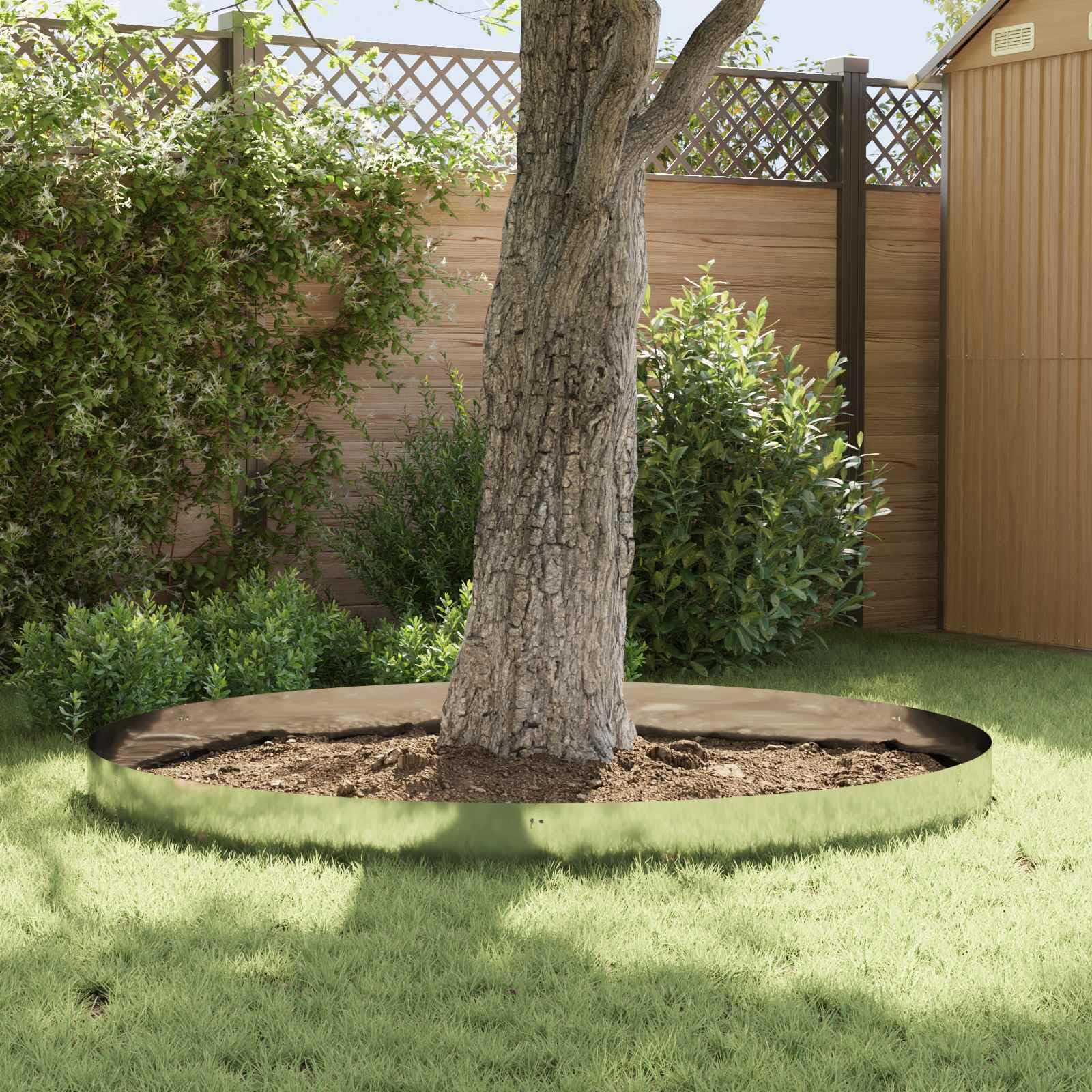 Lot de 20 bordures de gazon en acier pour jardin