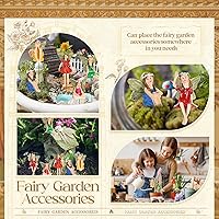 Vista 5 de Bucherry 12 piezas de mini figuras de hadas de jardín, escultura de hadas en miniatura, accesorios de jardín pequeños para el hogar, exteriores