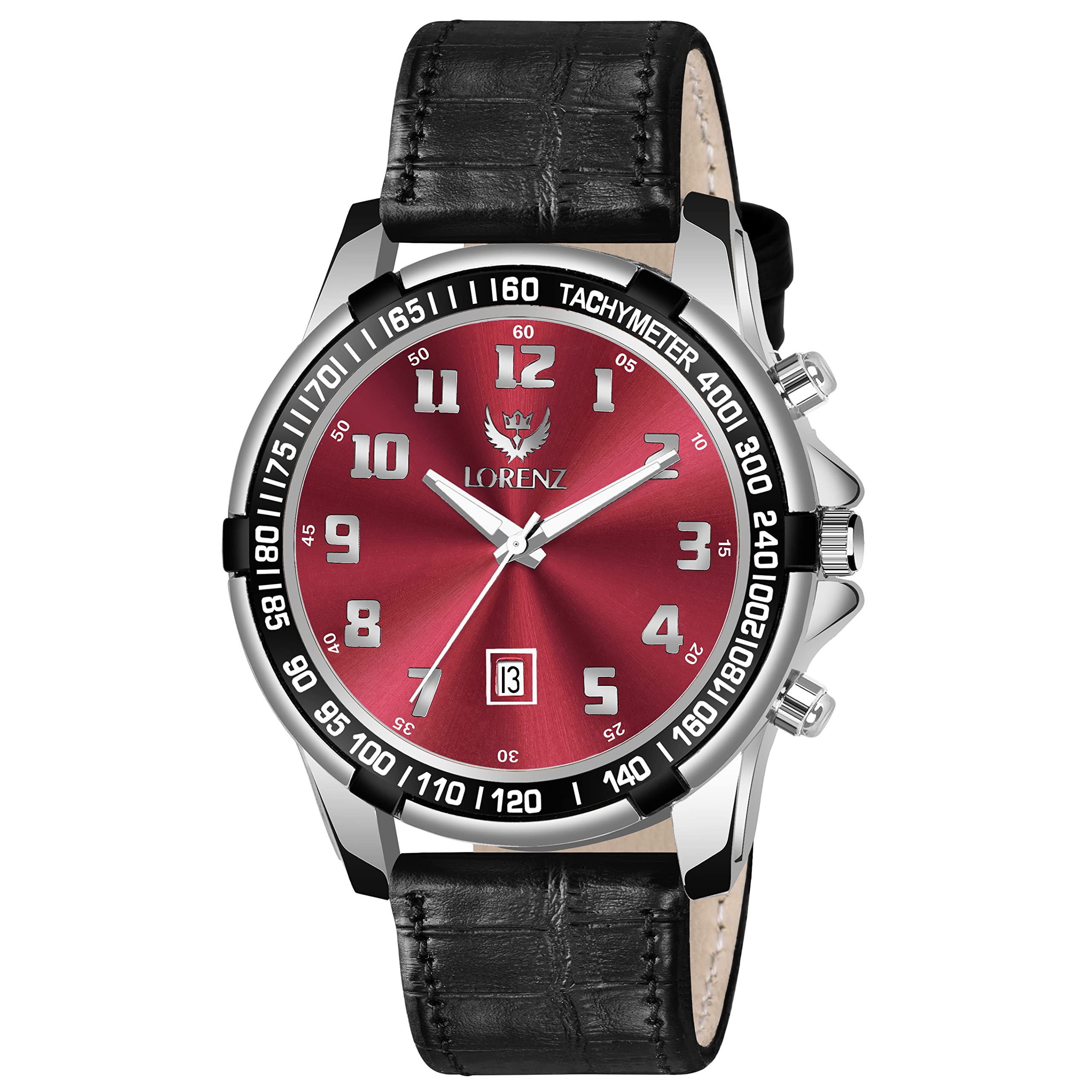LORENZ Leather Strap Analogue Date Functioning Watch for Men | MK-4038R (B0C2V3DFW8) Amazon Price History, Amazon Price Tracker