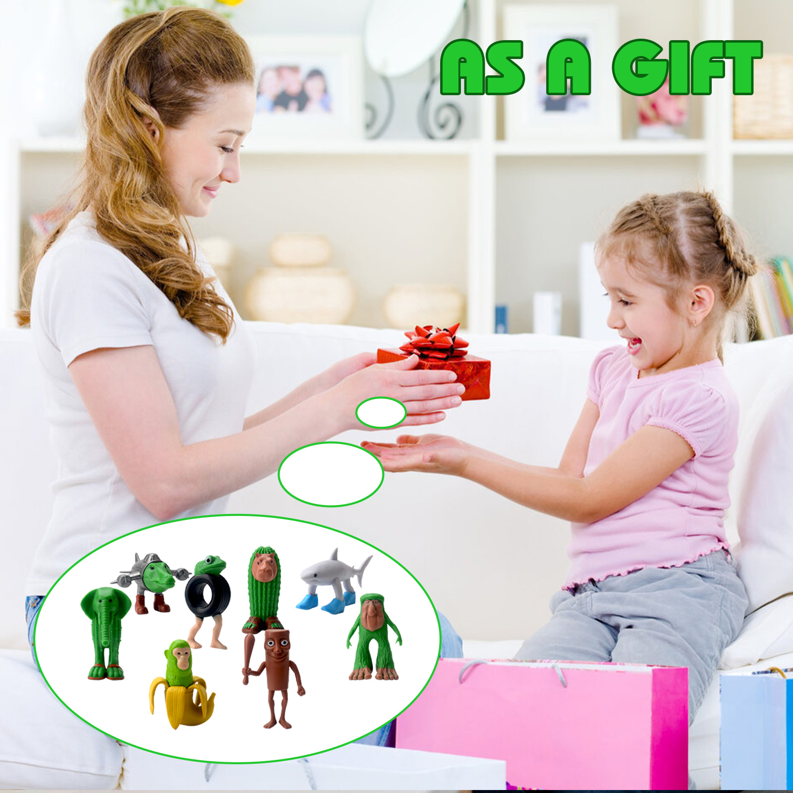 3 Pièces Set De Figurines D'action Brainrot Italien, Figurines De Requin Tralalero Tralala Meme