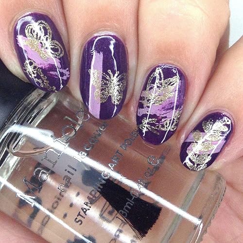 Miniatura 2 de Maniology Nueva placa de estampado de uñas de crecimiento, diseños de manicura para amantes de las plantas, patrones florales minimalistas simples