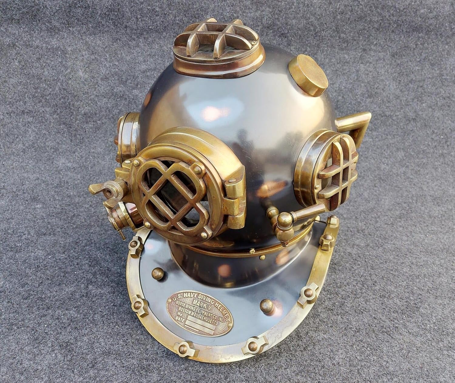 Antique Mark V Sea Diver’s Helmet – Vintage Marine Scuba Diving Helmet Brass Decorative Piece for Home & Office Décor