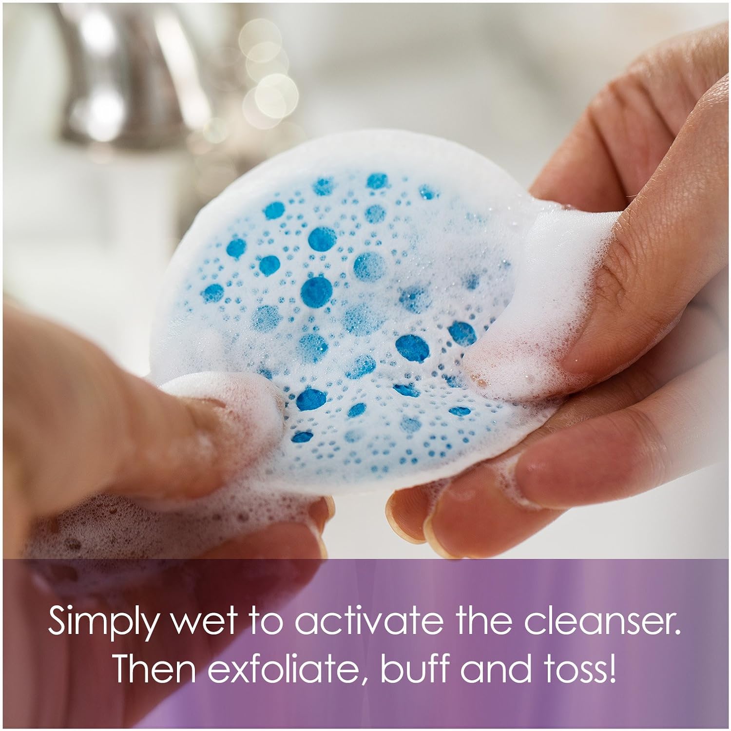 Kleenex Exfoliating Facial Pads, Dispenser Refill & Starter Kit for Makeup Removal, 12 Facial Scrubbing Pads Per Pack (24 Total)