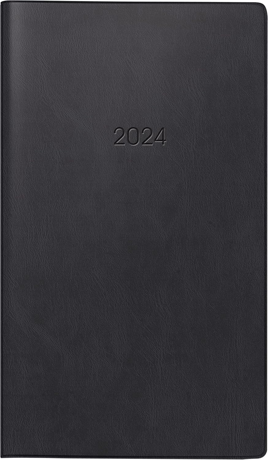BRUNNEN Weekly Calendar Model 756 2024 2 Pages = 1 Week Sheet Size 8.7 x 15.3 cm Black