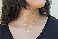 Vista 4 de Collar de estrella de David, collar de Magen David relleno de oro, fina estrella de David de oro, collar religioso, joyería judía de murciélago