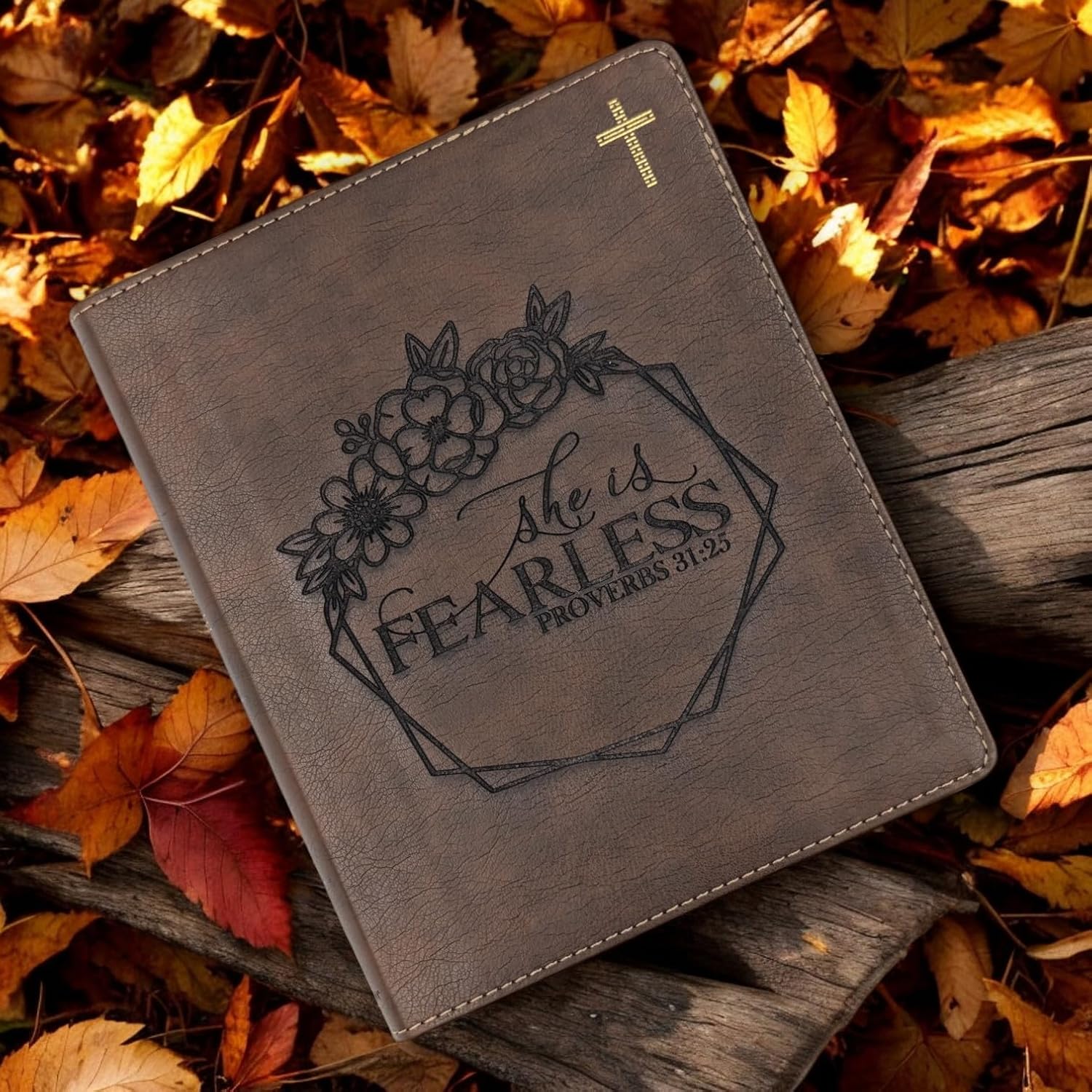 Custom Laser Engraved She is Fearless NIV Bible | Personalized NIV Journal Bible | Gift Bible For Women Custom Name | Custom Study Bible