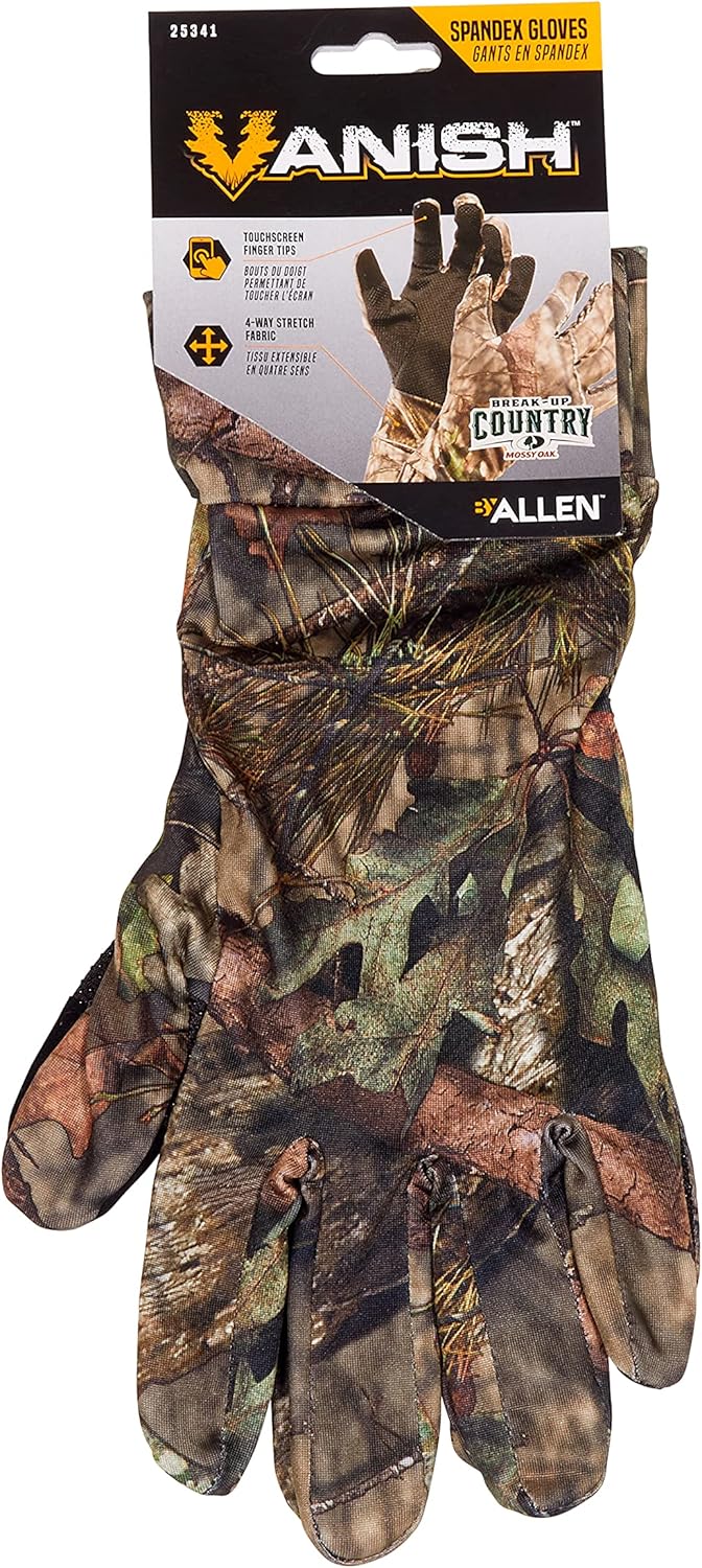 Allen Company Camo Spandex Gloves with Palm Dots - Mossy Oak Break-Up Country - Image 9