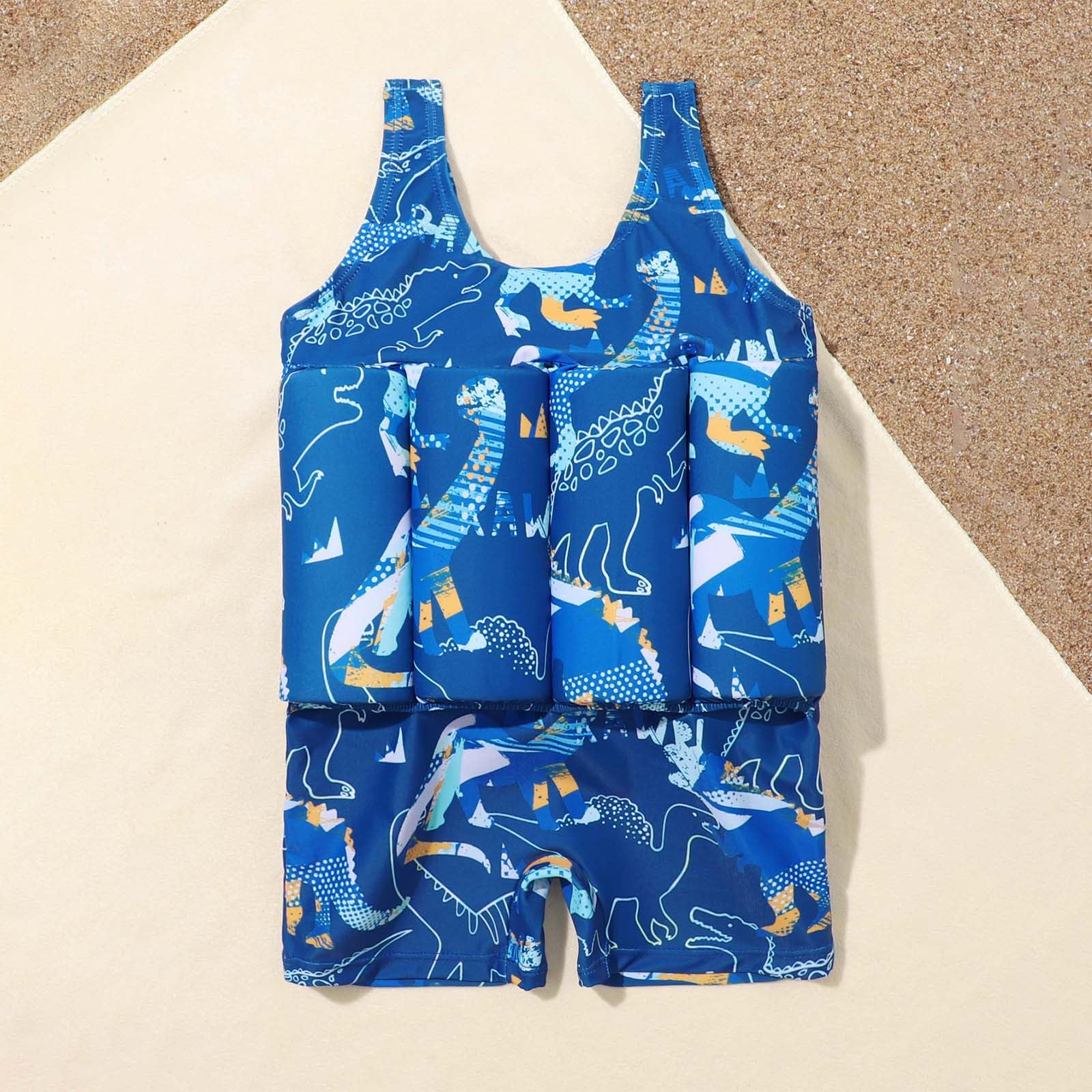 Maillot de Bain Bebe Garcon avec Flotteur Integre pour Enfant Fille 1-6 Ans