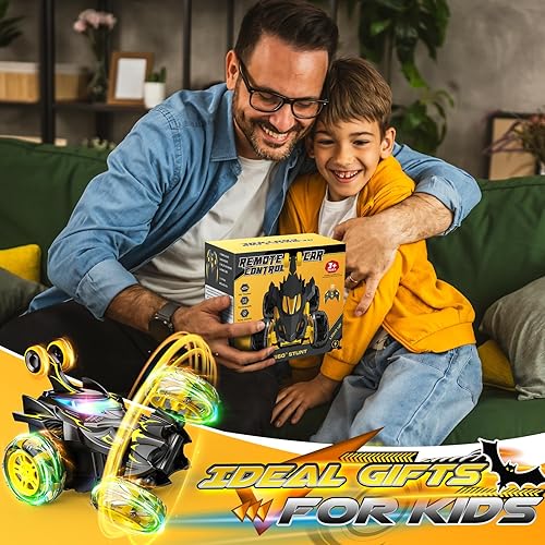 Miniatura 7 de Coches de juguete RC para niños de 3 4 5 6 7 8 9 10 años, 360 Flip 4WD Control remoto Stunt Car Juguetes para interiores y exteriores, todo terreno,