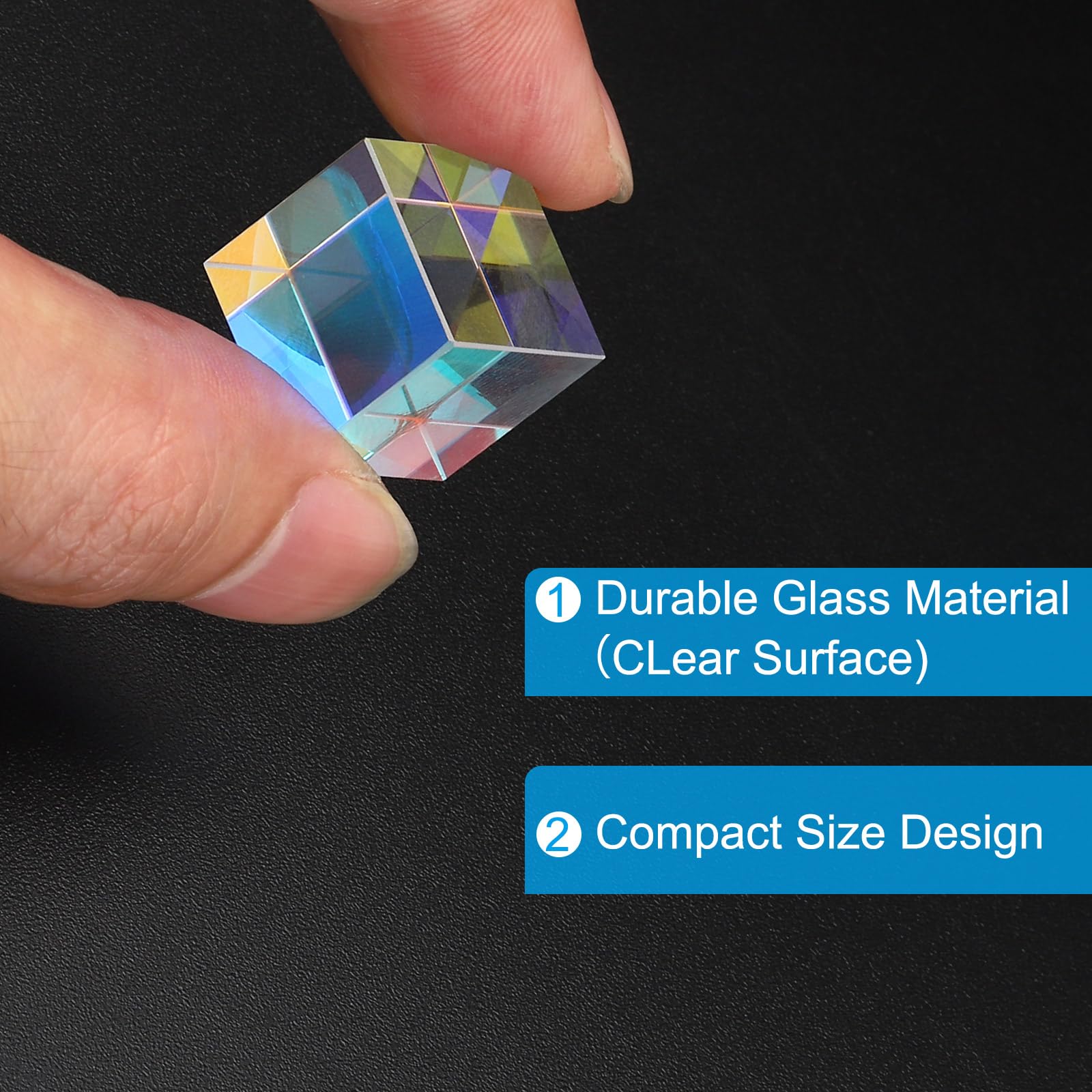 PATIKIL 15x15x15mm Glass Prism Cube - Image 3