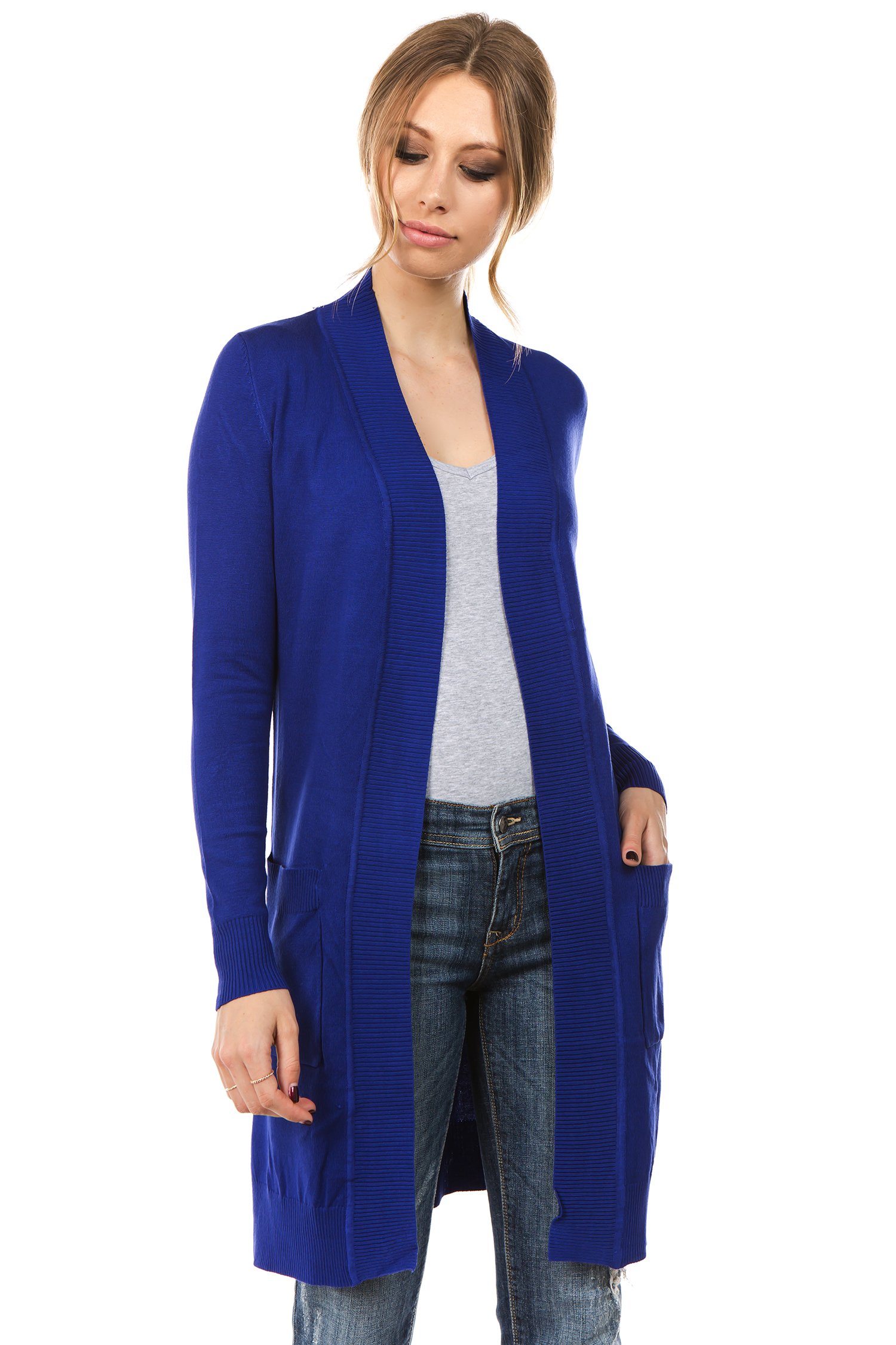 Cielo Women's Long Sleeve Sweater Duster Cardigan