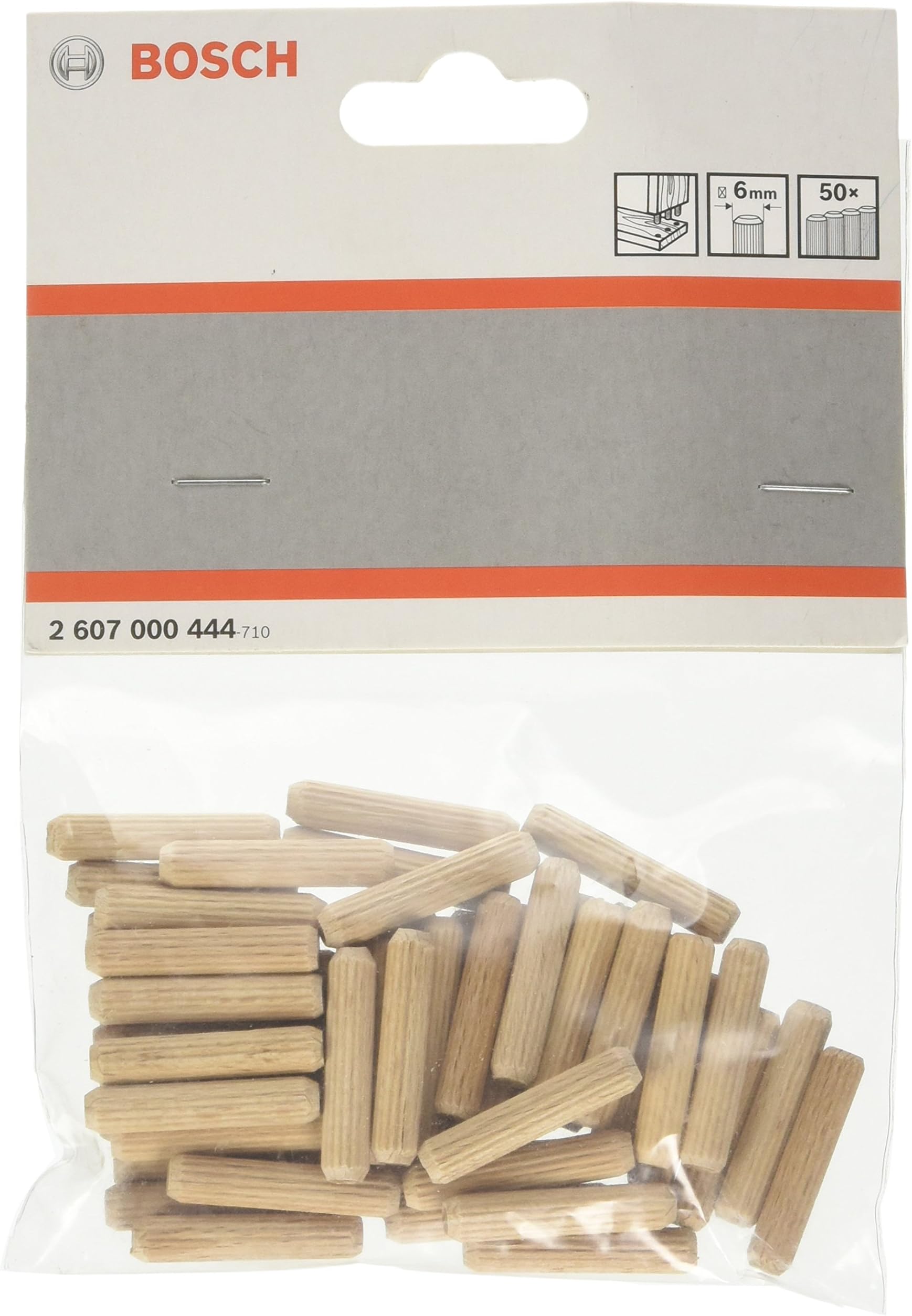 Bosch Accessories 2 607 000 444 - Wooden blocks - 6 mm, 30 mm (pack of 50)