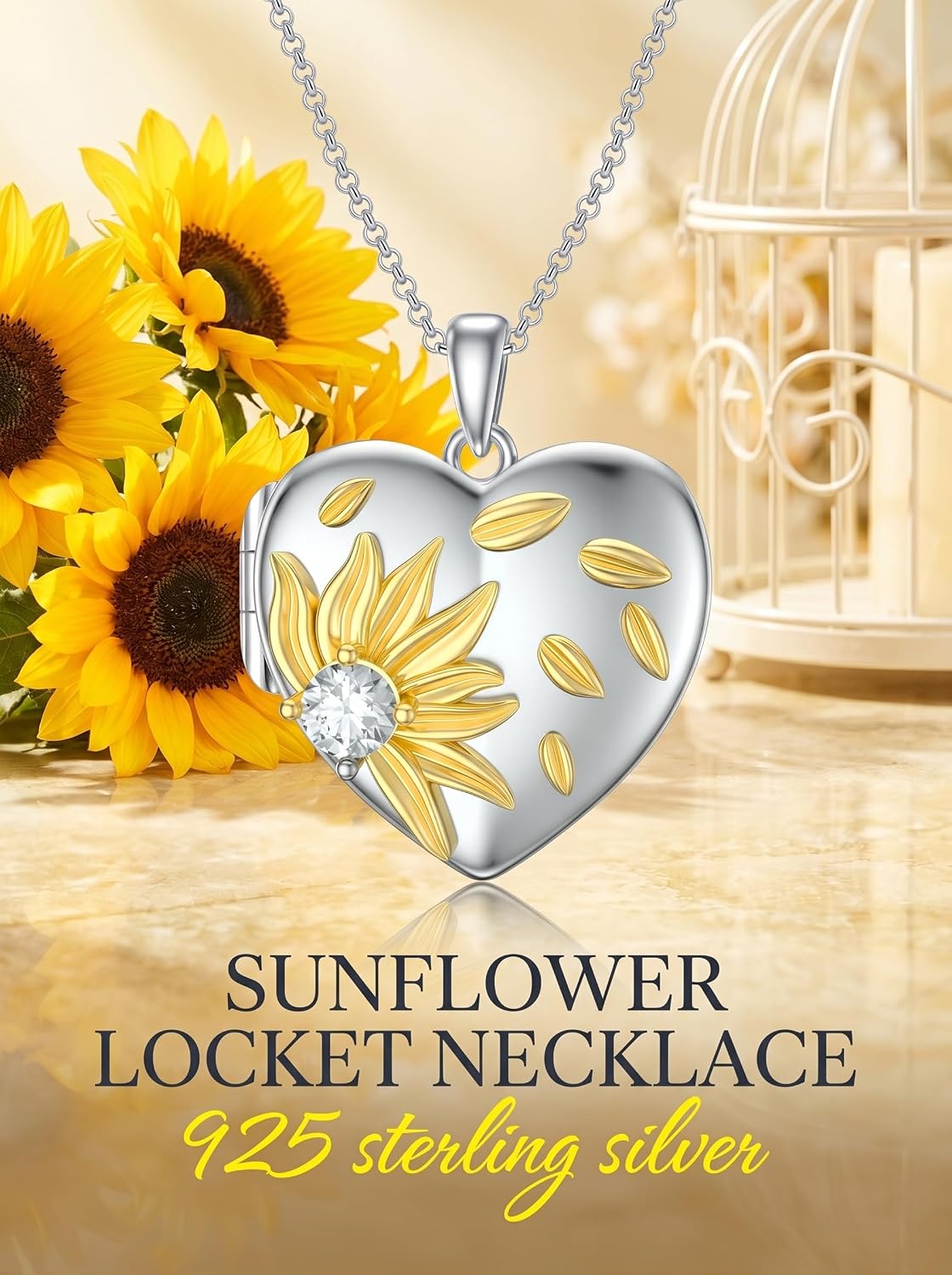 Round/Heart/Oval Shape Locket Necklace That Holds Pictures 925 Sterling Silver Personalized Birthstone Photos Engraved Locket Pendant Birthday Memorial Jewelry Gift for Women
