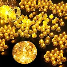 LED Balloon Lights, Pack of 100 Mini LED Lights, Luminous Balloons, LED Balloons, Luminous Balloons, Balloon Lights, Warm White, Decoration for Paper Lantern, Christmas, Birthday, Party Decoration, Halloween