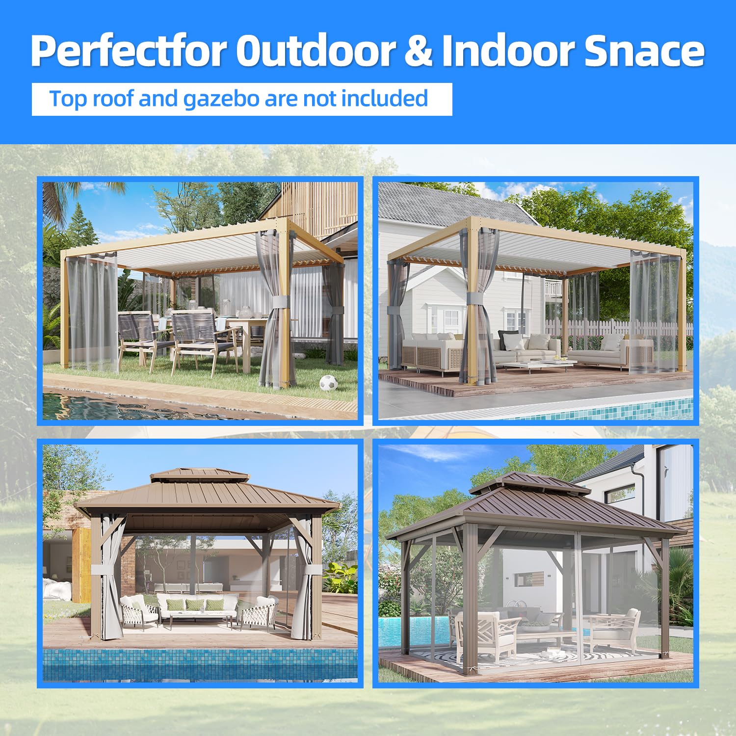Amazon.com : MELLCOM Gazebo Universal Replacement Privacy Netting