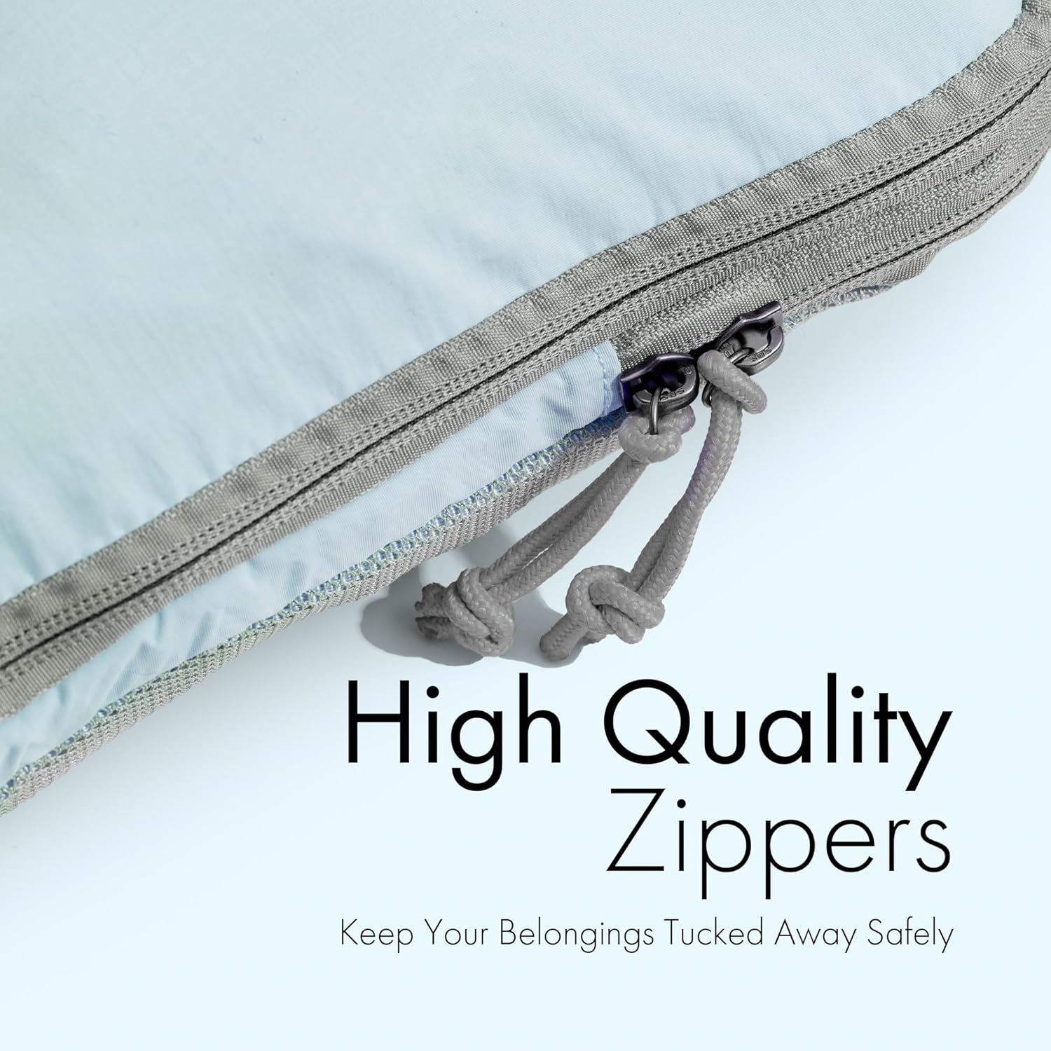 (Not Made In China) Compression Packing Cubes For Travel, Suitcase and Luggage Space Saver Organizer Bags, Lightweight, Waterproof, Durable, 6pc Set, Blue