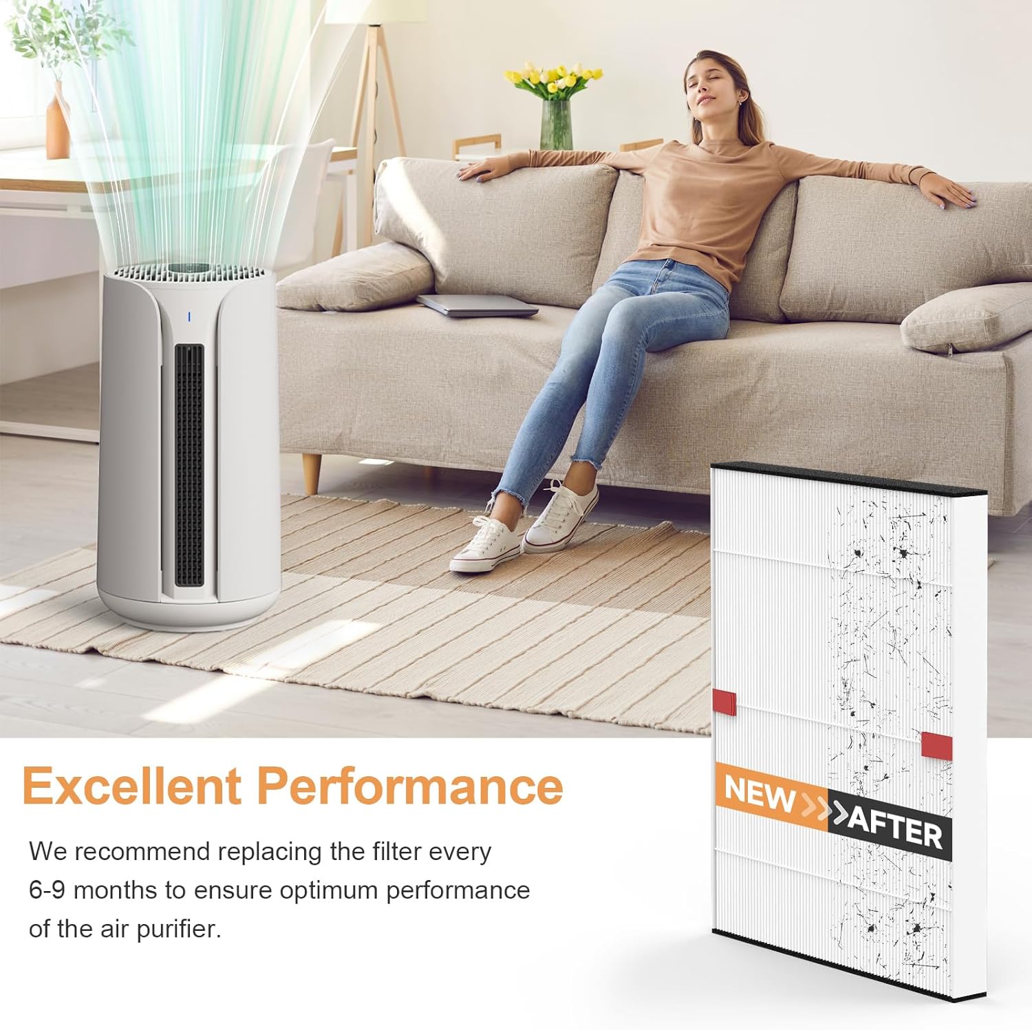 2 Pack T10i Replacement filter Compatible with Blueair ComfortPure 3-in-1 Air Purifier - Image 5