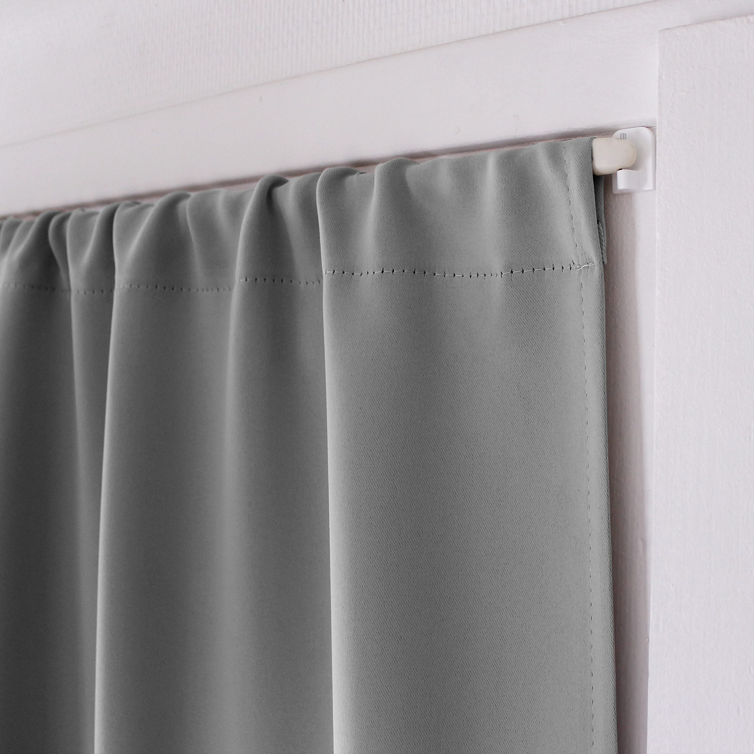 Cortina Opaca De Cristal ED ENJOY HOME – Gris Claro, 60 X 120 Cm, Poliéster, Tejido Oeko-TEX, Con Barra De Paso