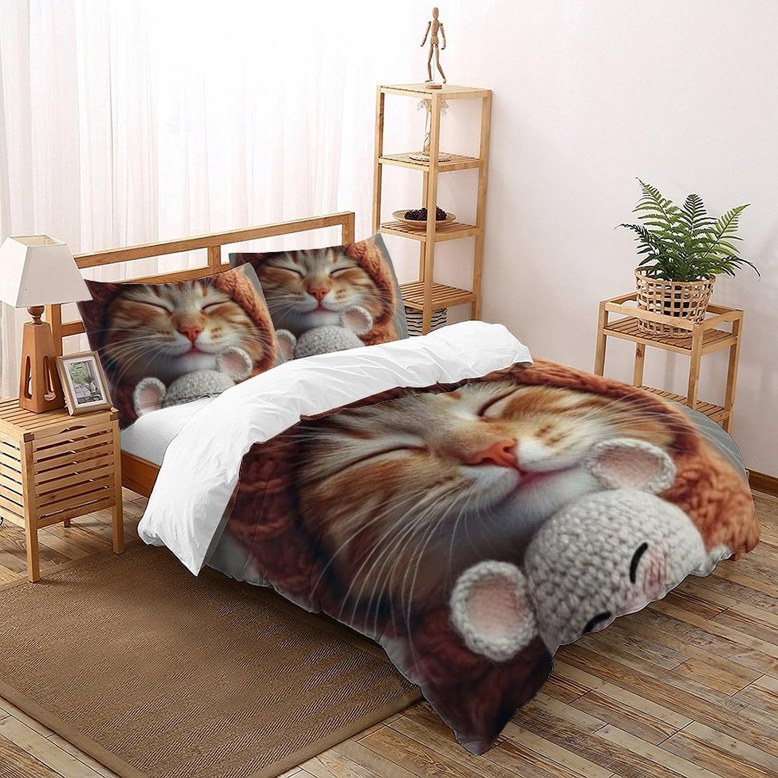 Housse de couette Super King Animaux Land microfibre 260x220cm et taies