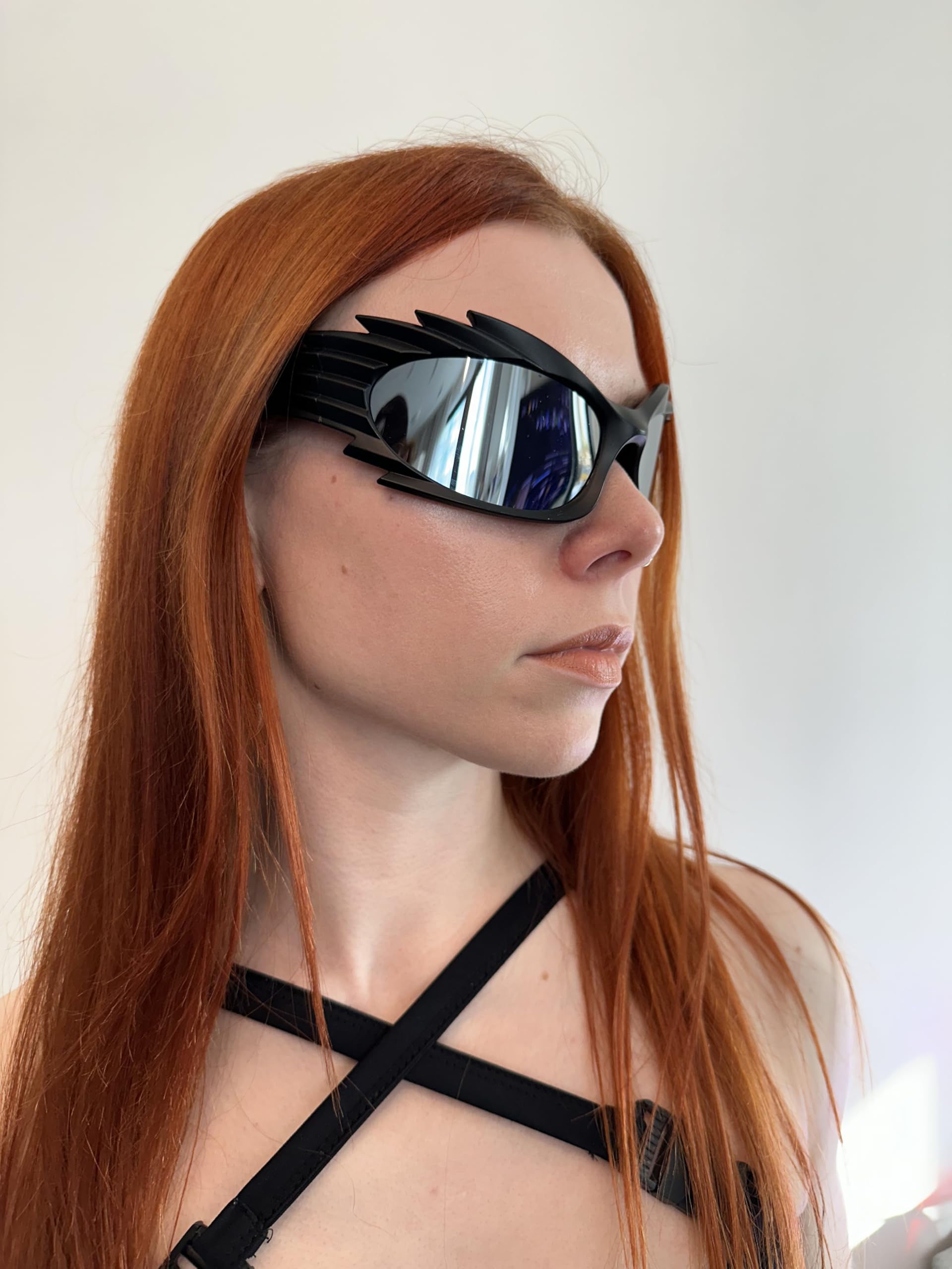 GogoRavers™ Berghain Glasses Berlin, Midnight Dark Reflective Shades for Techno Rebels Underground Rave Scene - Image 3