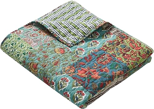 Miniatura 8 de Greenland Home Jasmin - Juego de edredón y fundas de almohada de gran tamaño, estilo bohemio, KingCal King (3 piezas), color jade