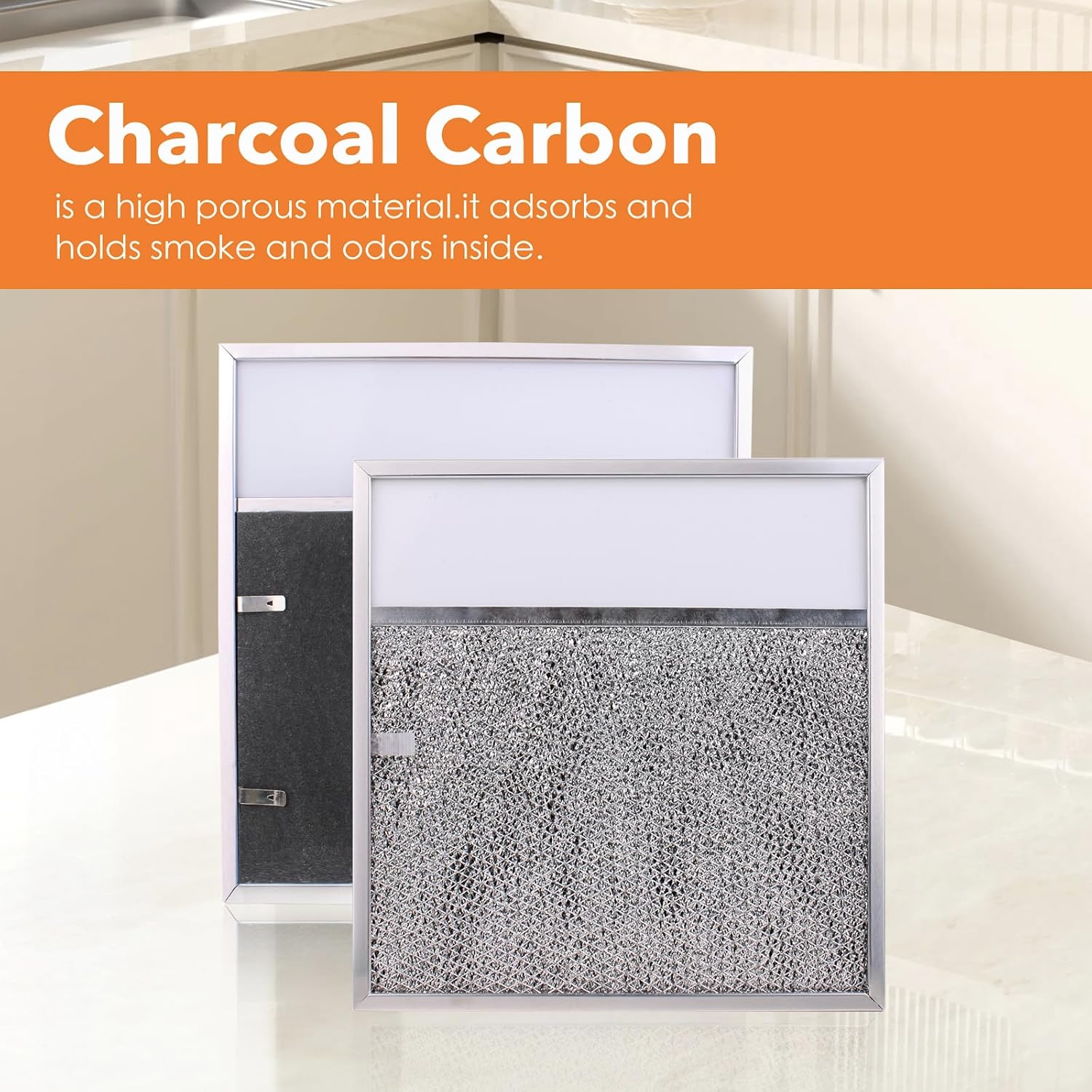 Range hood Filter with Light Lens for Broan-NuTone Kitchen Exhaust Grease Aluminum Filter R610045, R610050, SR610045, fit whirlpool WP8190232, fit 43000 Series Range Hood 11-3/8 X 11-3/4 X 3/8 Inch - Image 6