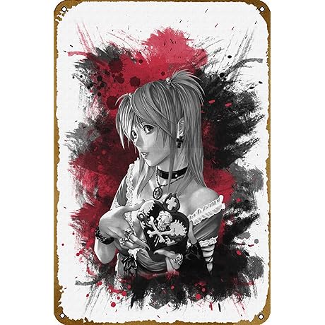 Misa Amane Anime Poster Comics Vintage Classic Tin Metal Sign Plaque