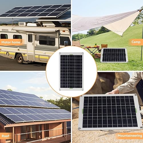 Miniatura 4 de Cargador de batería solar de 50 W, 30 A, panel solar de 12 V 24 V, controlador de cargador para coche, barco, marina, caravana, remolque, camión