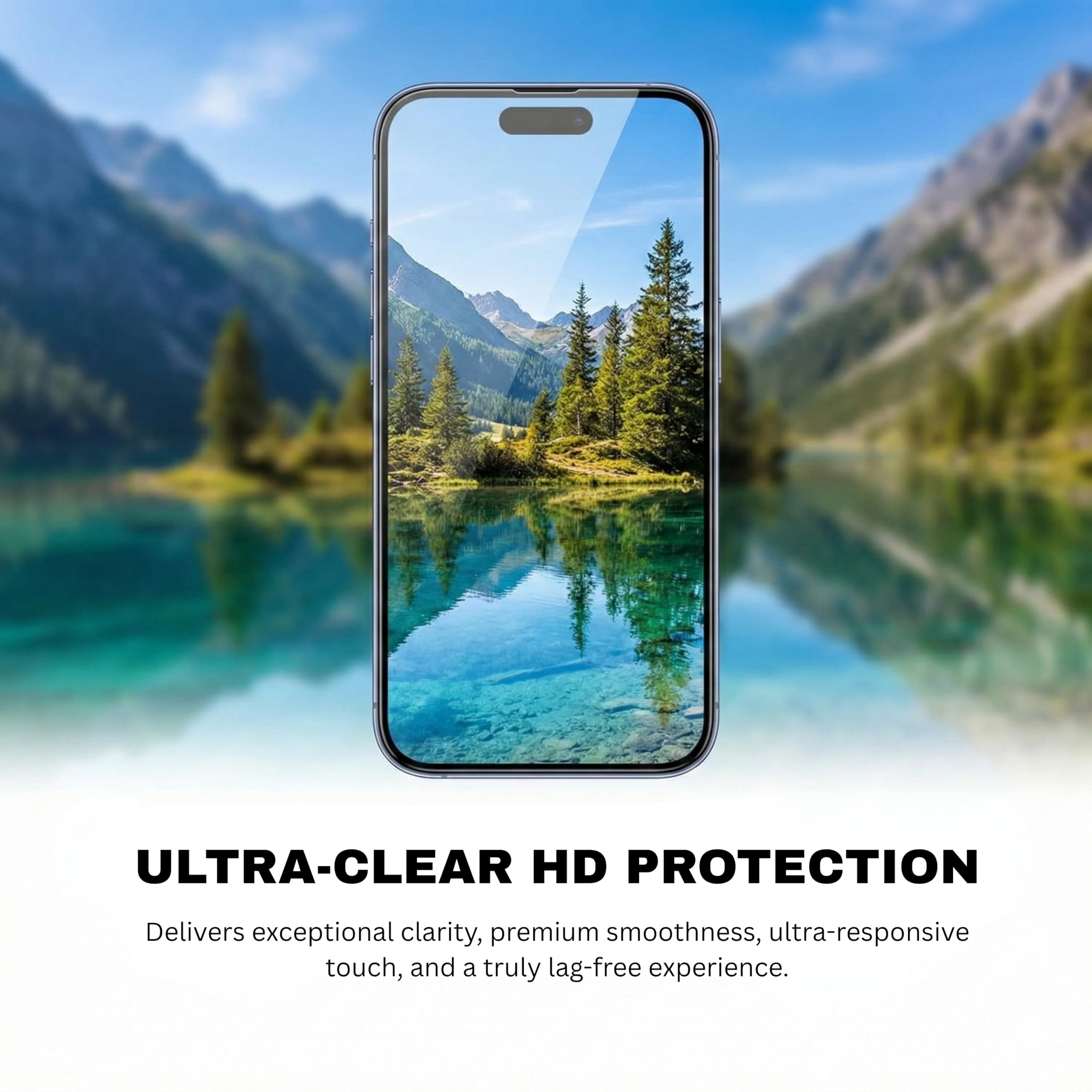 URBAN TECHCART ArmorGlass Borderless Tempered Glass compatible with iPhone 16 Pro Max Screen Protector, 9H Hardness, 2.5D Curved Edge, Oleophobic Coating 3