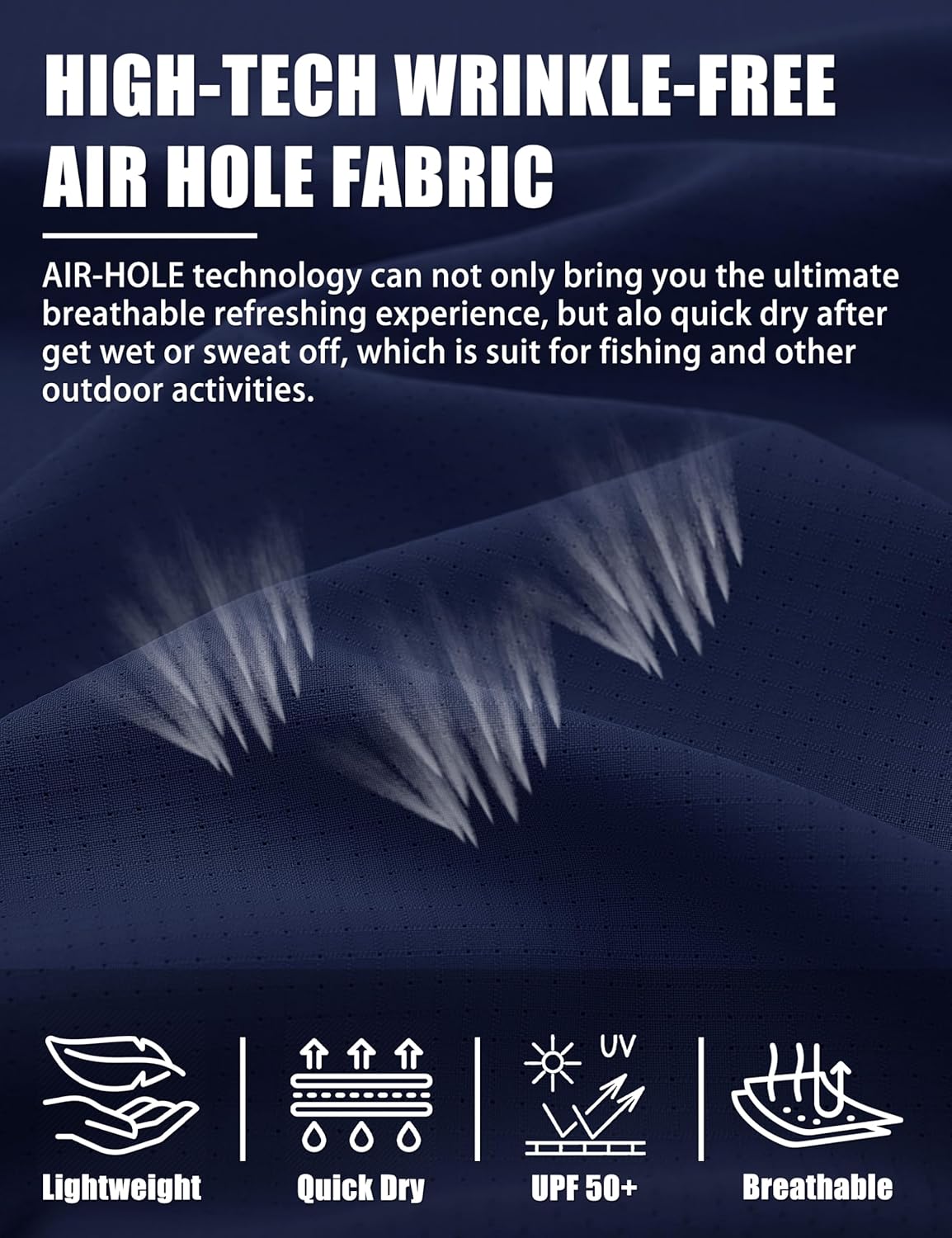 TACVASEN Fishing Shirts for Men Cool Hiking Shirt Button Up Short Sleeve SPF UPF 50+ Sun Shirt Quick Dry for Tactical - Image 5