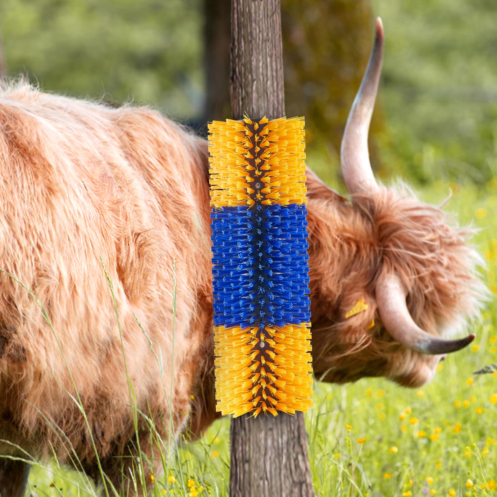 VEVOR 6 Piezas Cepillos Rascador Grande para Ganado de 51 x 19 x 10 cm con 12 Tornillos, Rascado Cepillo para Aliviar la Picazón de la Espalda y Mantener la Limpieza para Caballos, Cerdos, Vacas