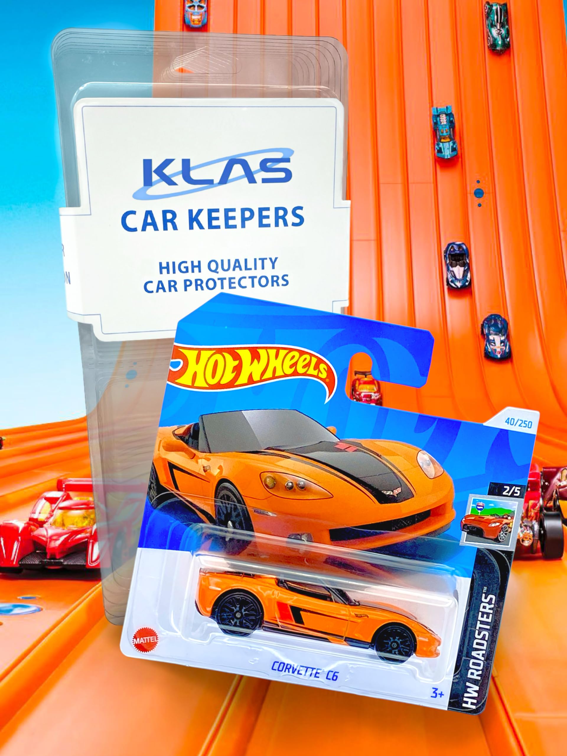 Hot Wheels Corvette C6 (Orange) 2/5 HW Roadsters, 2024-40/250 (Short Card) - Image 3