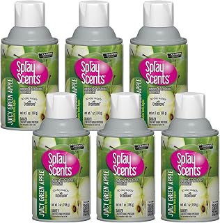 Champion Sprayon SprayScents Metered Air Freshener Refill 7 oz, Odor Control Fragrance, Green Apple (6 Pack)