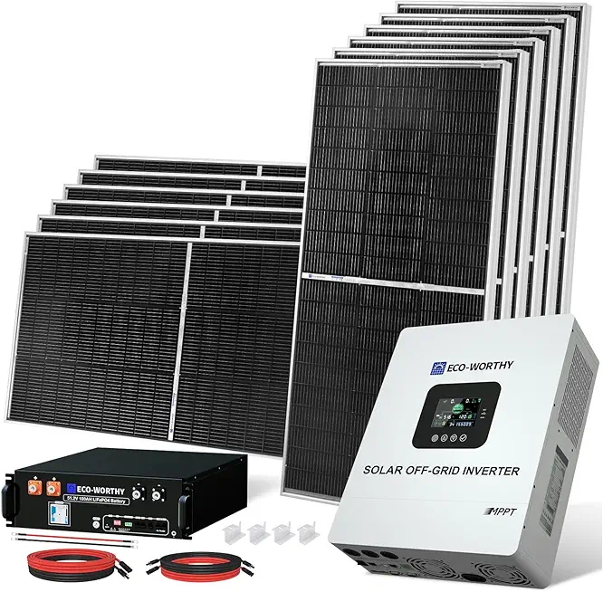 ECO-WORTHY 5KW Off Grid Solar System Complete Kit 12PCS 195W Mono Solar Panel (2340W) +1 * 48V 5KW O...